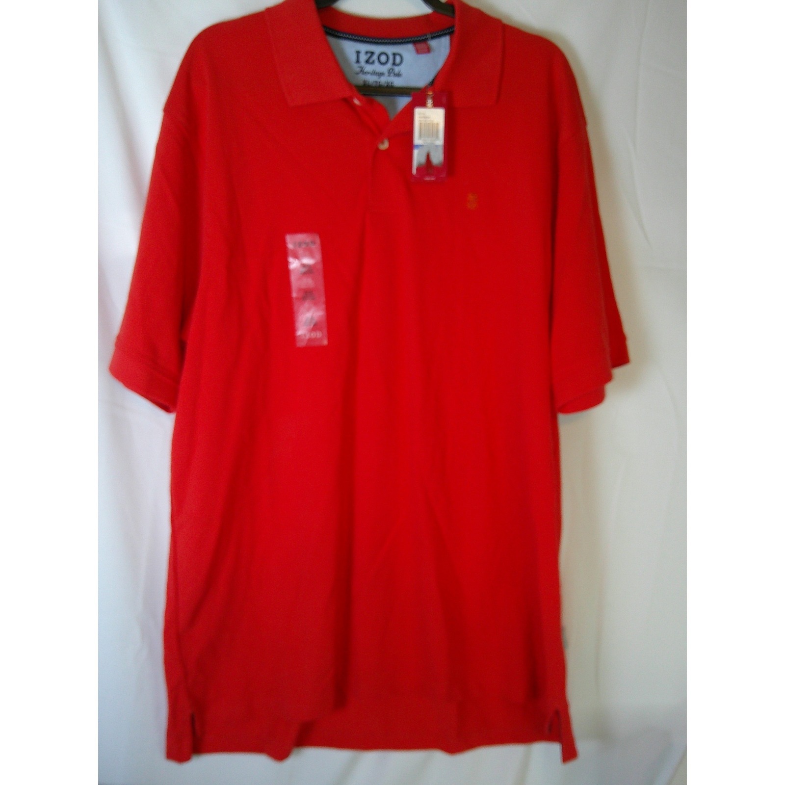 Izod Mens Heritage Polo Shirt Xl Grenadine Orange Short Sleeve Pique Nwt $40